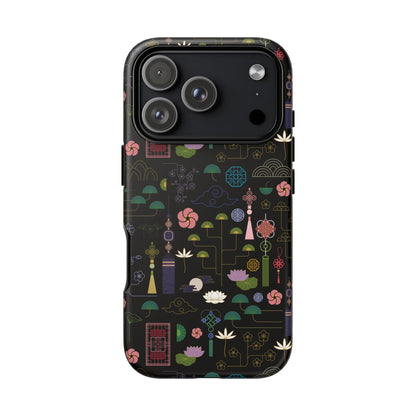 Norigae Night Garden Tough Phone Case - Elegant K-Pop Merch - iPhone, Galaxy, Pixel Cover