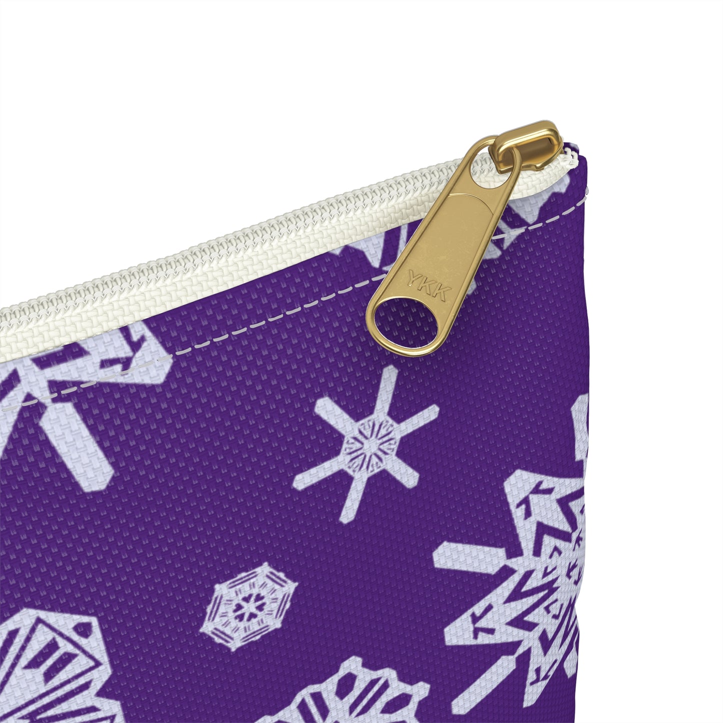 OT7 Cosmetics Bag - Secret Snowflakes (Purple) - Fanmade BTS Toiletry Bag Slim Profile Zipper Pouch