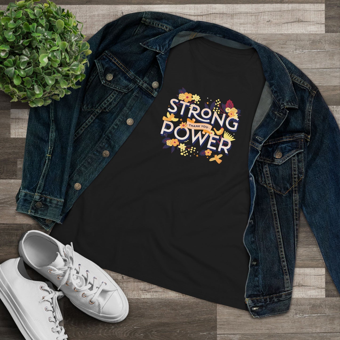 OT7 Women's Tee - Strong Power Thank You - Fanmade BTS Merch - Soft Jersey T-Shirt