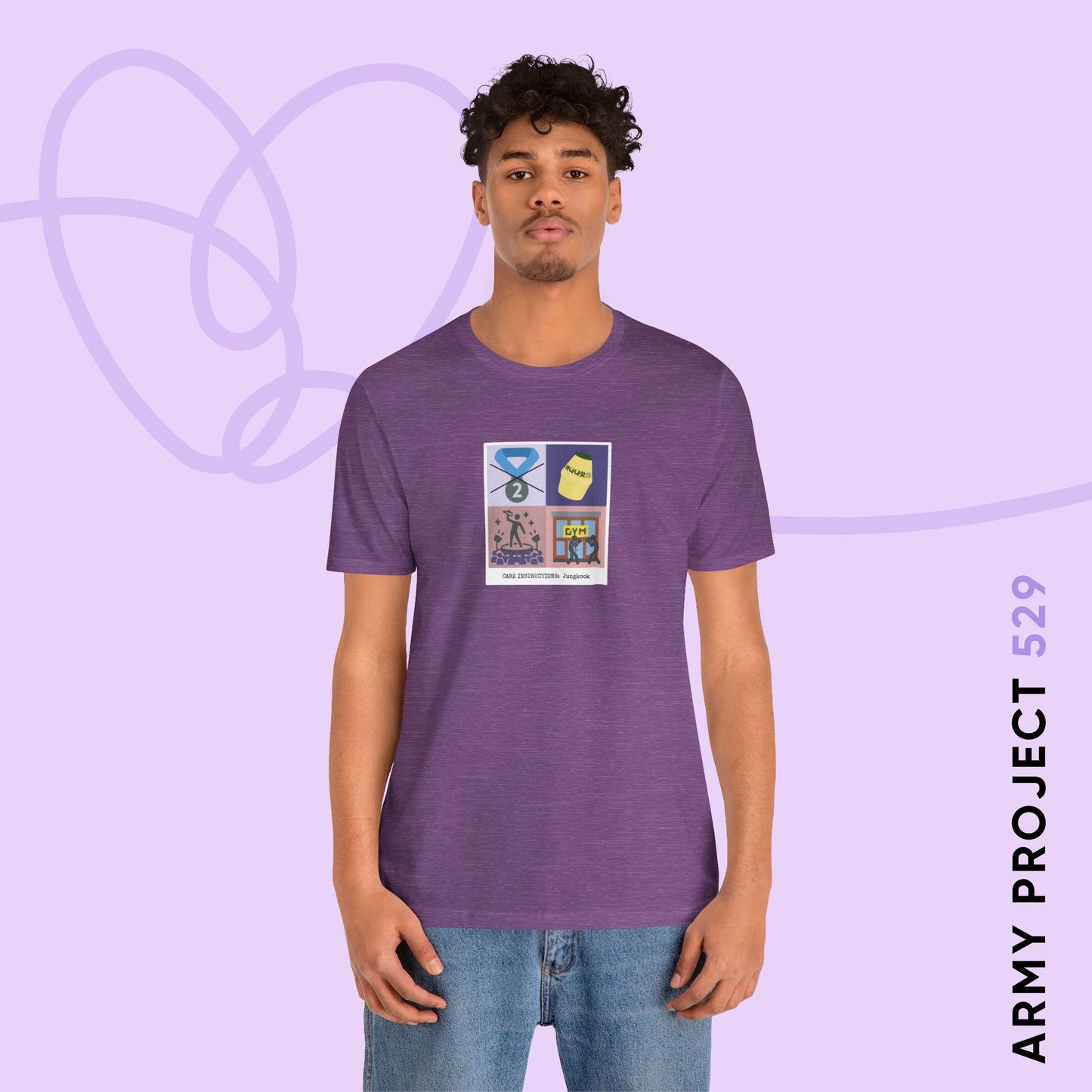 Jung Kook Short Sleeve Shirt - Funny Fanmade BTS Merch - Care Instructions - Soft Unisex T-Shirt