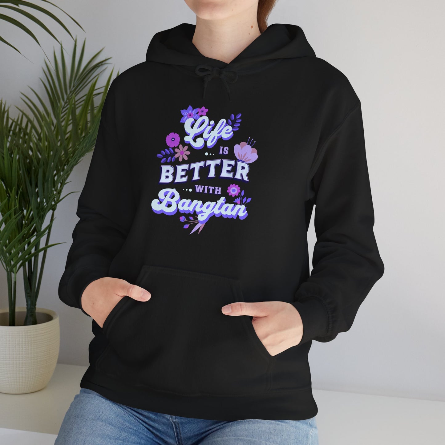 OT7 Hoodie - Life is Better with Bangtan - Fanmade BTS Merch - Cozy Unisex Sweatshirt