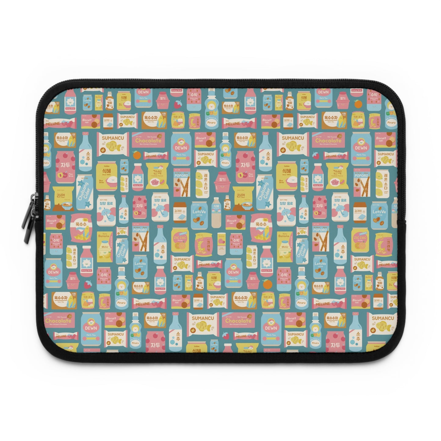 Sweet Pastel Korean Snacks Laptop Sleeve - Cute K-Pop Tech Accessories