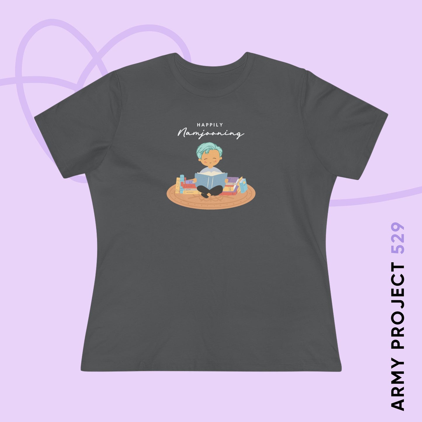 Namjoon Women's Tee - Happily Namjooning - Fanmade BTS Merch - Soft Jersey T-Shirt