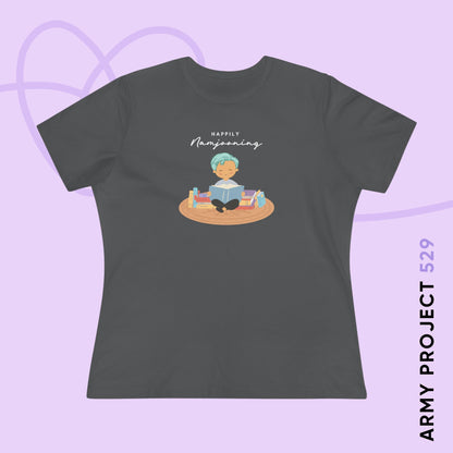 Namjoon Women's Tee - Happily Namjooning - Fanmade BTS Merch - Soft Jersey T-Shirt