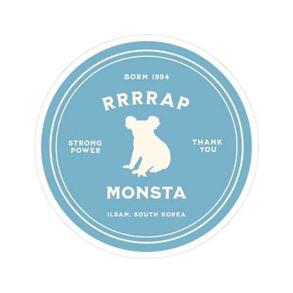 Namjoon Vinyl Sticker - Fanmade BTS Nickname Merch - Rrrrap Monsta - Permanent Adhesive