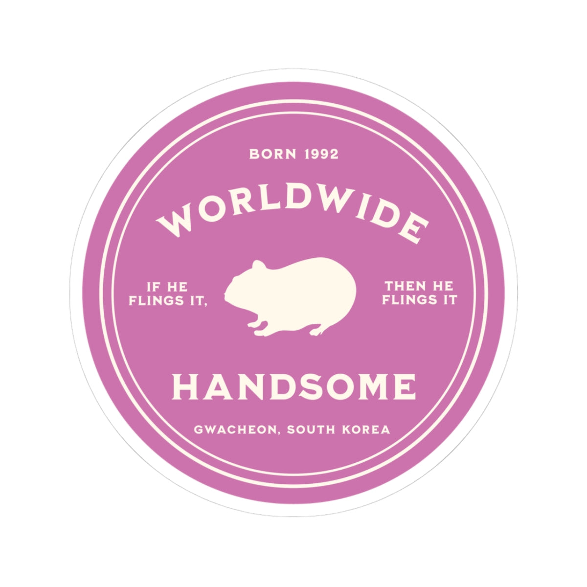 Worldwide Handsome Badge Series Vinyl Sticker