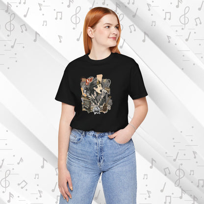 Yoongi Short Sleeve Shirt - Fanmade BTS Retro Series - 2010s Rock Aesthetic - Soft Unisex T-Shirt