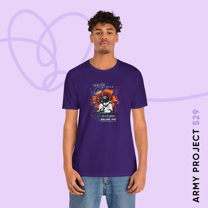 Jung Kook Short Sleeve Shirt - Fanmade BTS Retro Series - Y2K Gamer Aesthetic - Soft Unisex T-Shirt