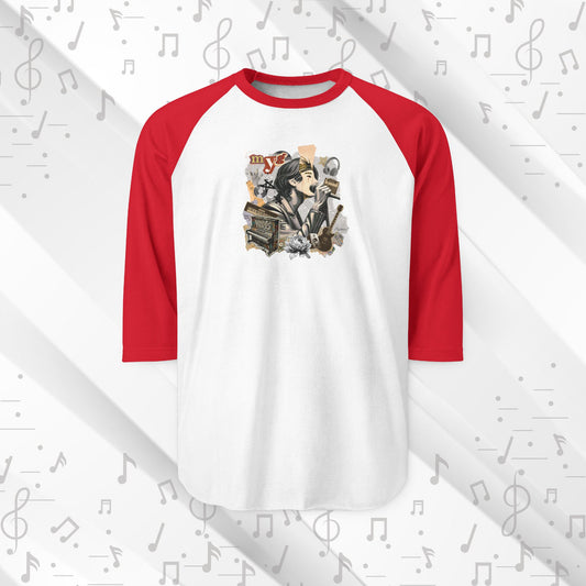 Yoongi Baseball Tee - Fanmade BTS Retro Series - 2010s Rock Aesthetic - 3/4 Sleeve Unisex T-Shirt