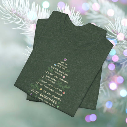 OT7 Short Sleeve Shirt - 12 Days of Bangtan - Fanmade BTS Merch - Unisex Jersey T-Shirt