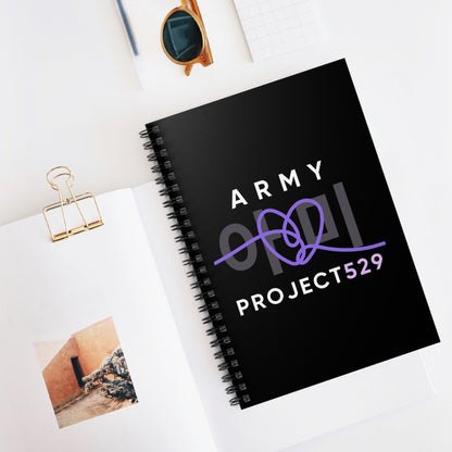 ARMY Project 529 Notebook - Practical ARMY Merch - Lined Spiral Journal