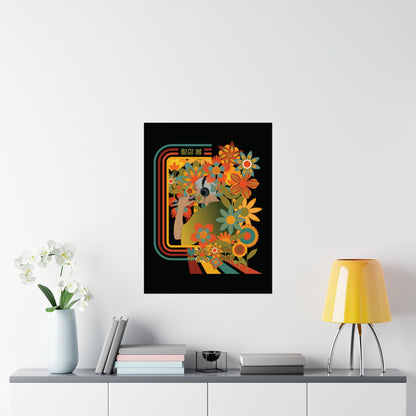 Namjoon Wall Art - Fanmade BTS Retro Series - 70s Bohemian Aesthetic - Matte Poster