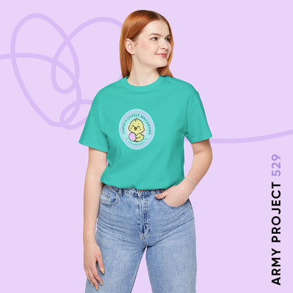 Jimin Short Sleeve Shirt - Cute Fanmade BTS Merch - Jimin's Lovely Macarons - Soft Unisex T-Shirt