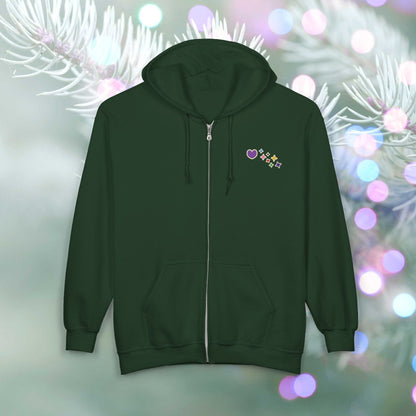 OT7 Zip Hoodie - 12 Days of Bangtan - Fanmade BTS Merch - Full Zip Sweatshirt