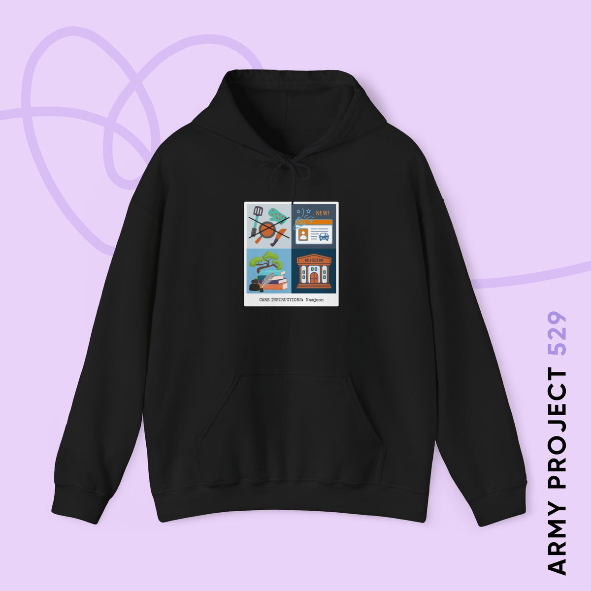 Namjoon Hoodie - Care Instructions - Cozy Unisex Sweatshirt