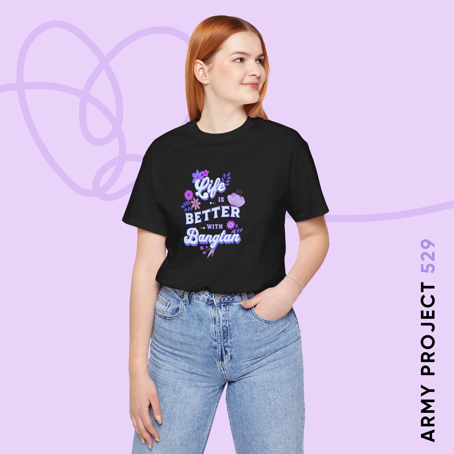 OT7 Short Sleeve Shirt - Life is Better with Bangtan - Fanmade BTS Merch - Soft Unisex T-Shirt