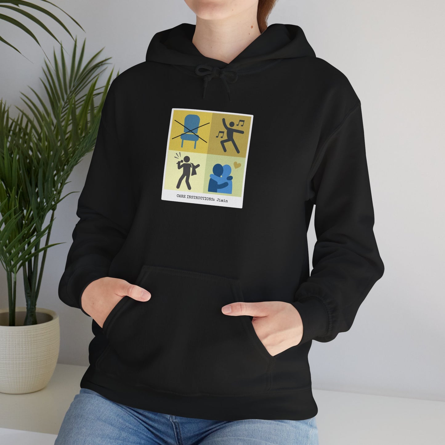 Jimin Hoodie - Funny Fanmade BTS Merch - Care Instructions - Cozy Unisex Sweatshirt