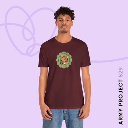 Taehyung Short Sleeve Shirt - Cute Fanmade BTS Merch - Tae Tae's Strawberry Tarts - Soft Unisex T-Shirt