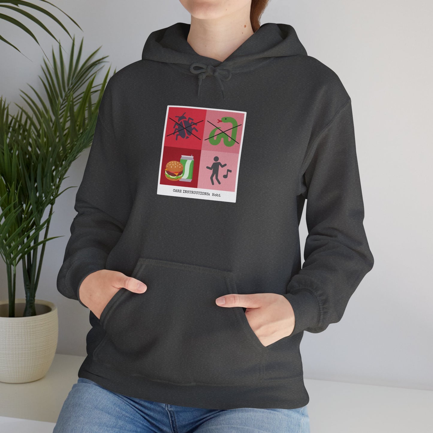 Hobi Hoodie - Funny Fanmade BTS Merch - Care Instructions - Cozy Unisex Sweatshirt