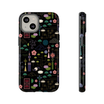 Norigae Night Garden Tough Phone Case - Elegant K-Pop Merch - iPhone, Galaxy, Pixel Cover