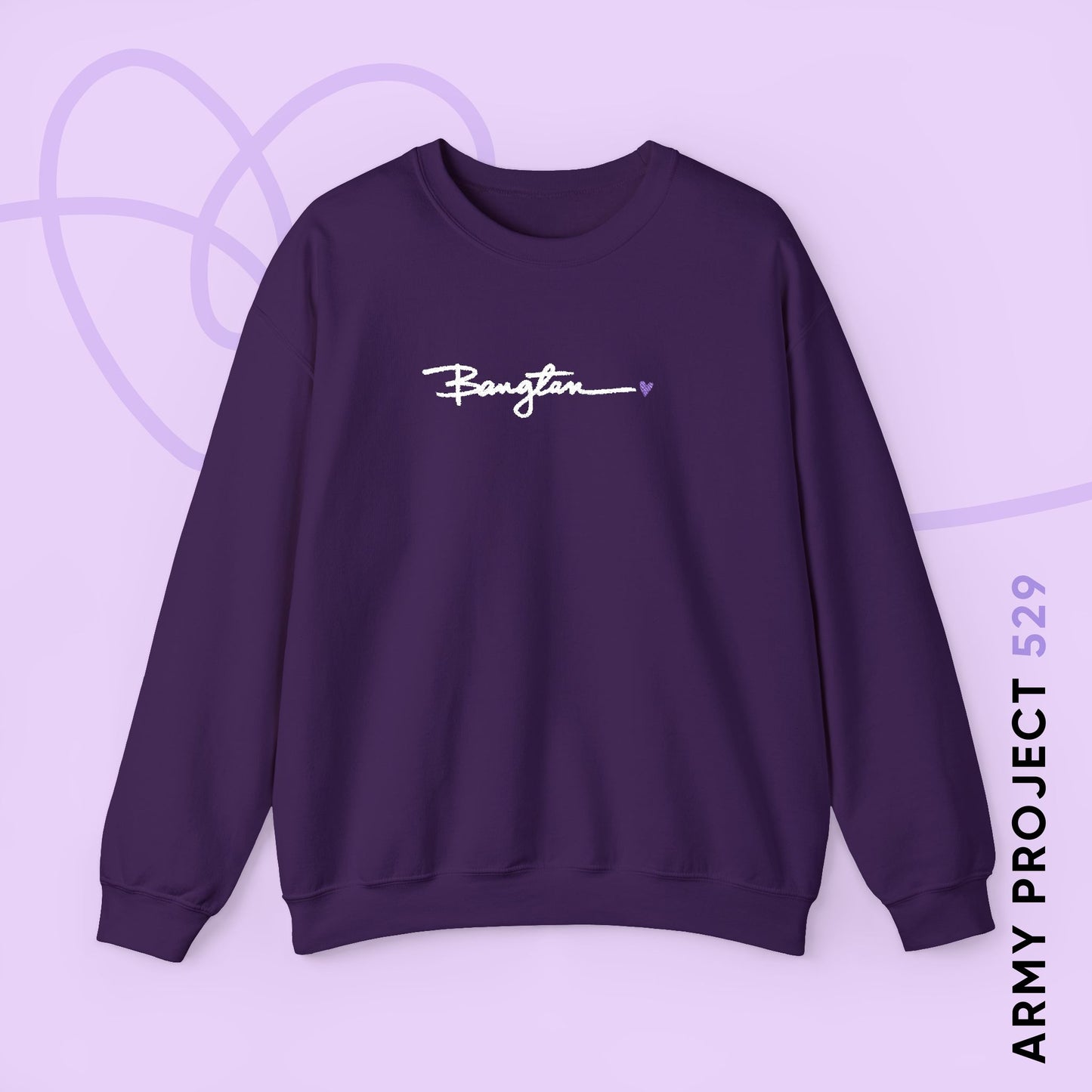 OT7 Sweatshirt - Embroidered Handwritten Bangtan - Fanmade BTS Merch - Cozy Unisex Crewneck