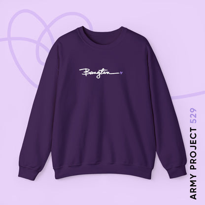 OT7 Sweatshirt - Embroidered Handwritten Bangtan - Fanmade BTS Merch - Cozy Unisex Crewneck