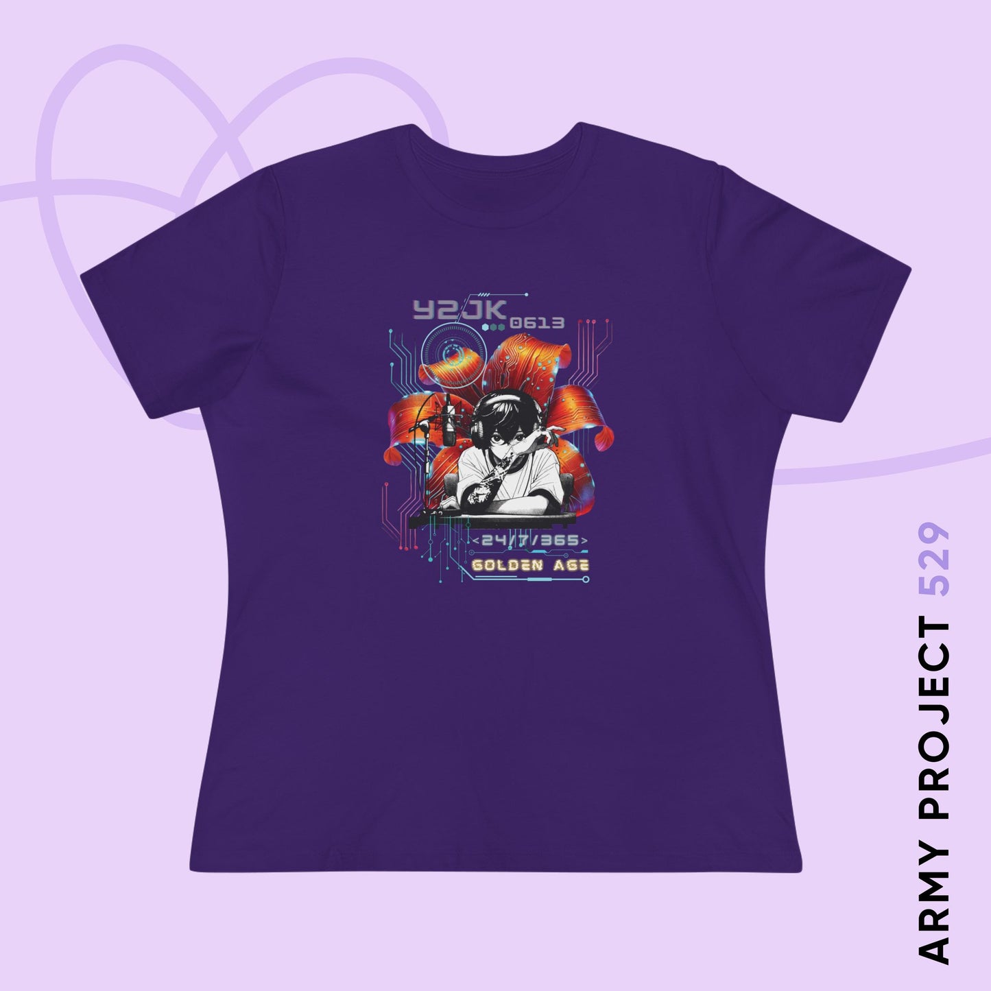 Jung Kook Women's Tee - BTS Fanmade Retro Series - Y2K Gamer Aesthetic - Soft Jersey T-Shirt