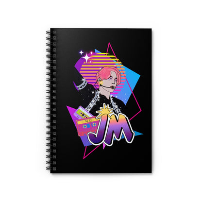 Jimin Notebook - Fanmade BTS Retro Series - 80s Pop Aesthetic - Spiral-Bound Journal