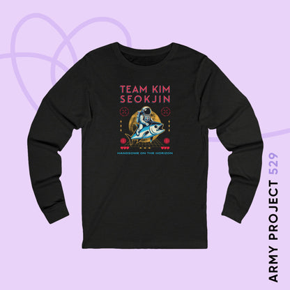 Jin Long Sleeve Shirt - Team Kim Seokjin - Fanmade BTS Merch - Unisex Jersey T-Shirt