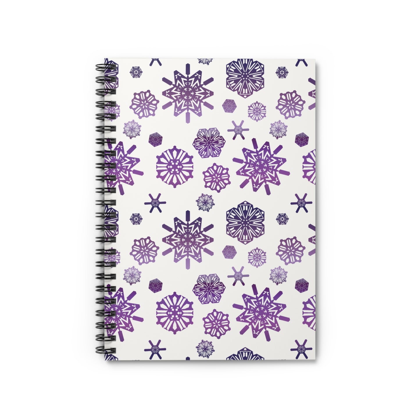 OT7 Notebook - Secret Snowflakes (White) - Subtle Fanmade BTS Merch - Spiral Journal