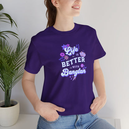 OT7 Short Sleeve Shirt - Life is Better with Bangtan - Fanmade BTS Merch - Soft Unisex T-Shirt