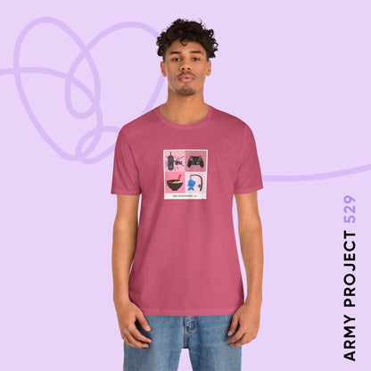 Jin Short Sleeve Shirt - Funny Fanmade BTS Merch - Care Instructions - Soft Unisex T-Shirt
