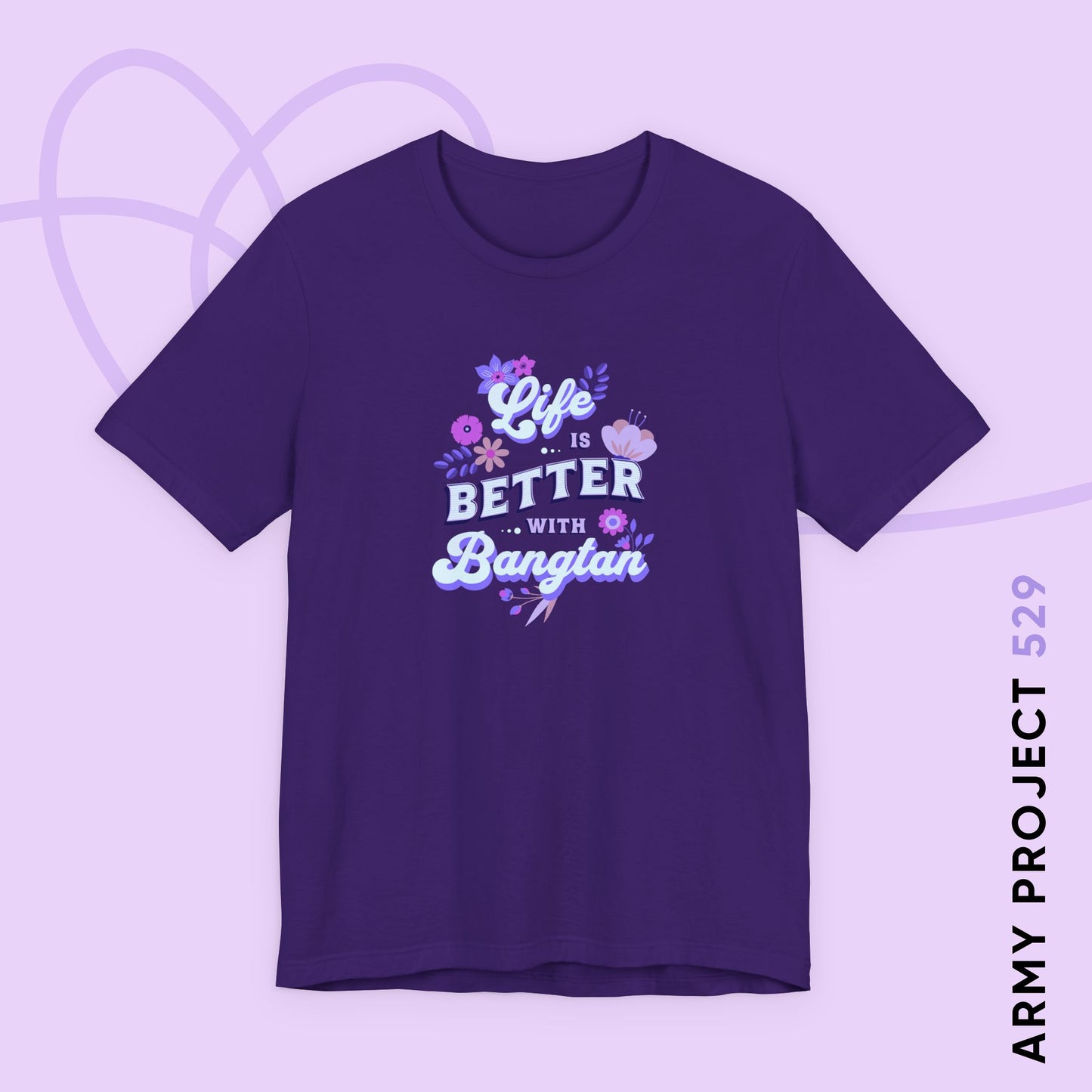OT7 Short Sleeve Shirt - Life is Better with Bangtan - Fanmade BTS Merch - Soft Unisex T-Shirt