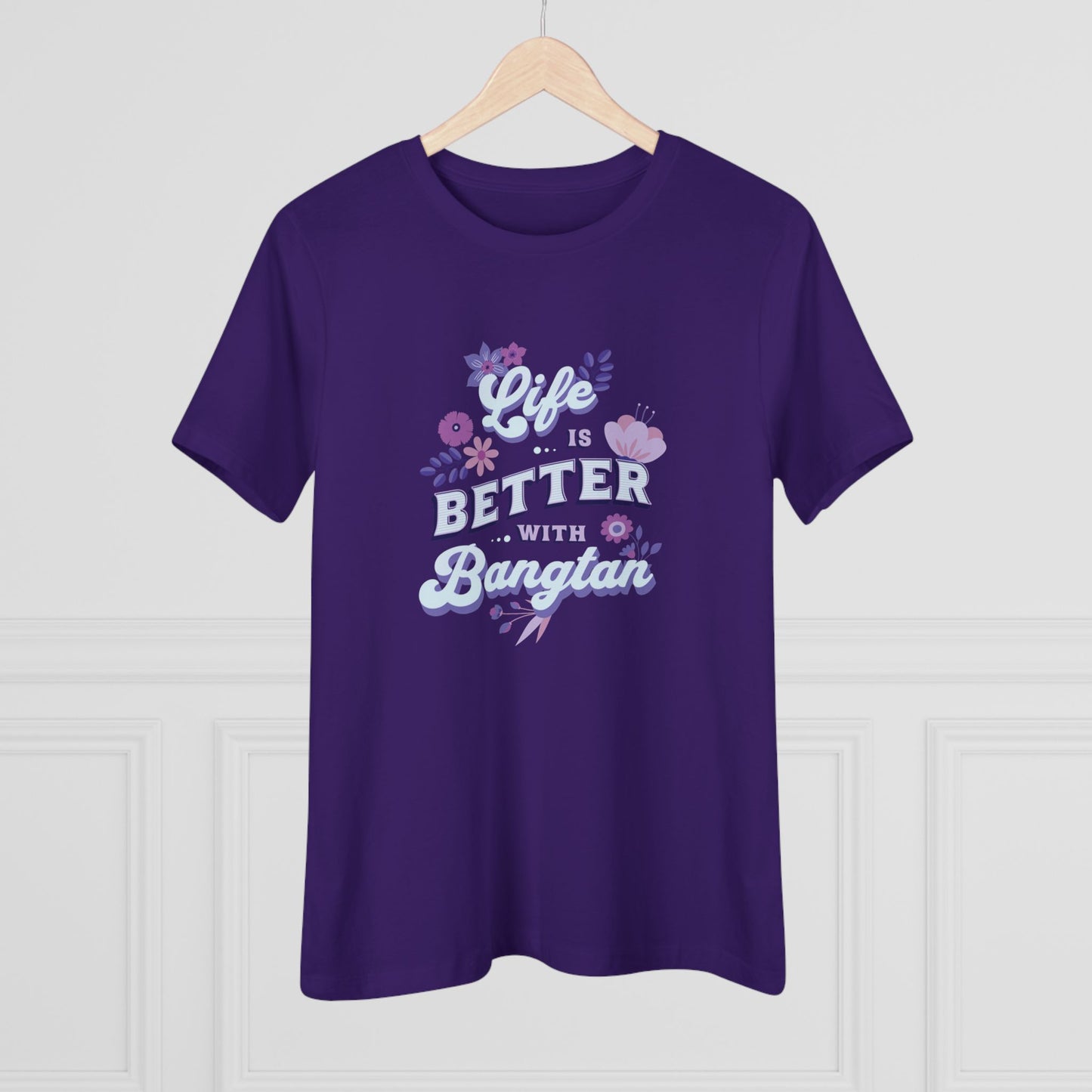 OT7 Women's Tee - Life is Better with Bangtan - Fanmade BTS Merch - Soft Jersey T-Shirt