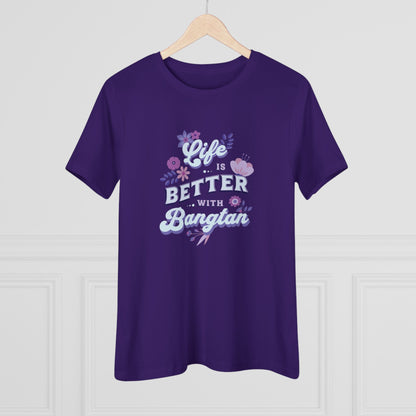 OT7 Women's Tee - Life is Better with Bangtan - Fanmade BTS Merch - Soft Jersey T-Shirt