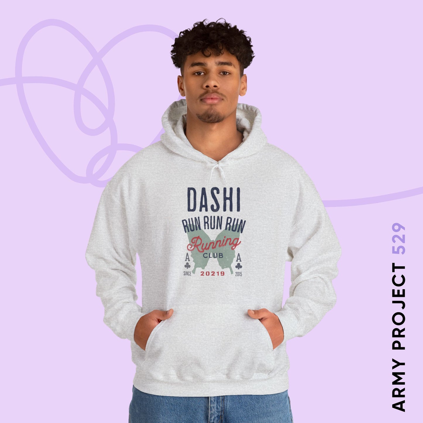 OT7 Hoodie - Dashi Running Club - Fanmade BTS Merch - Cozy Unisex Sweatshirt