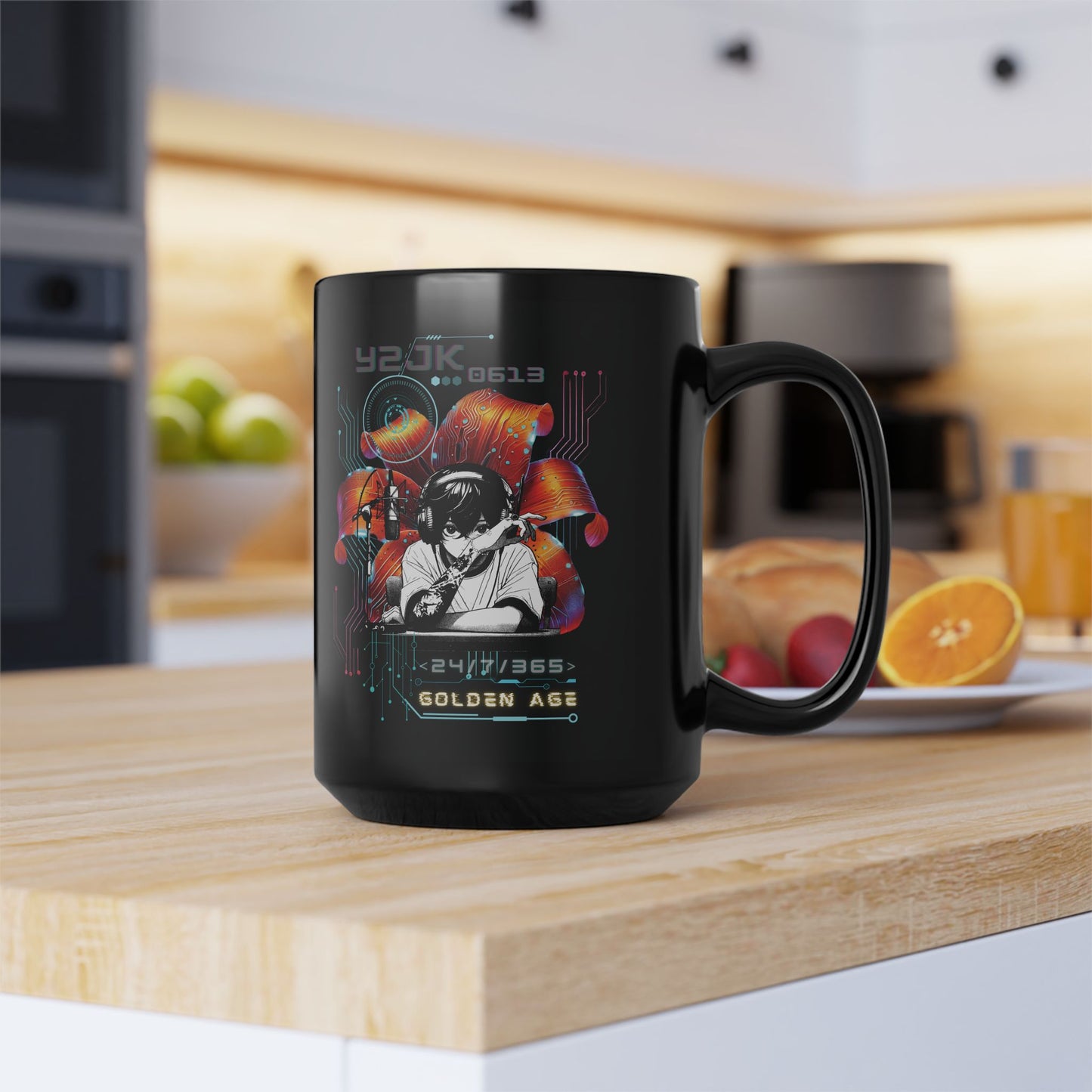 Jungkook Y2JK 1990s Retro Series 15 oz Black Coffee Mug
