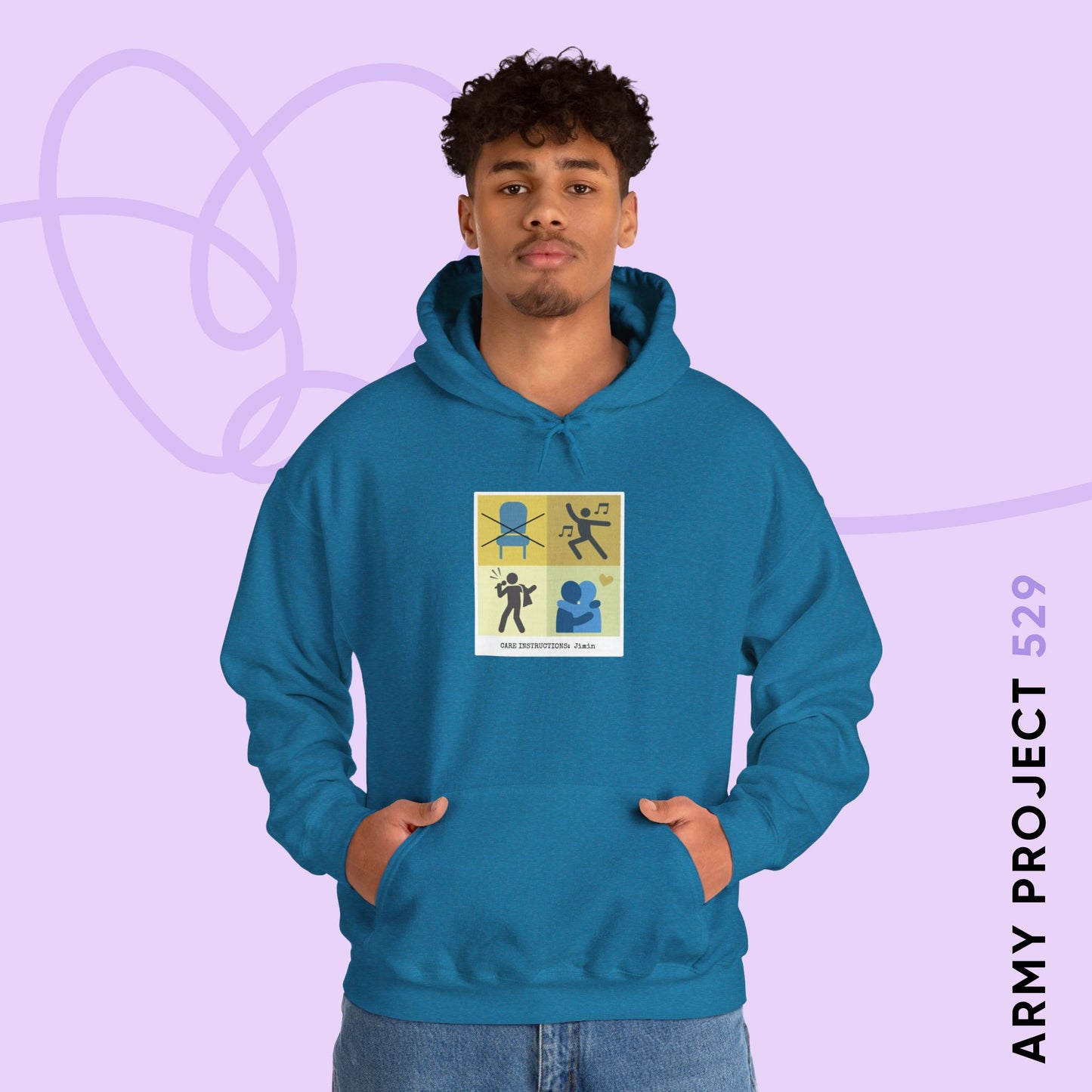 Jimin Hoodie - Funny Fanmade BTS Merch - Care Instructions - Cozy Unisex Sweatshirt