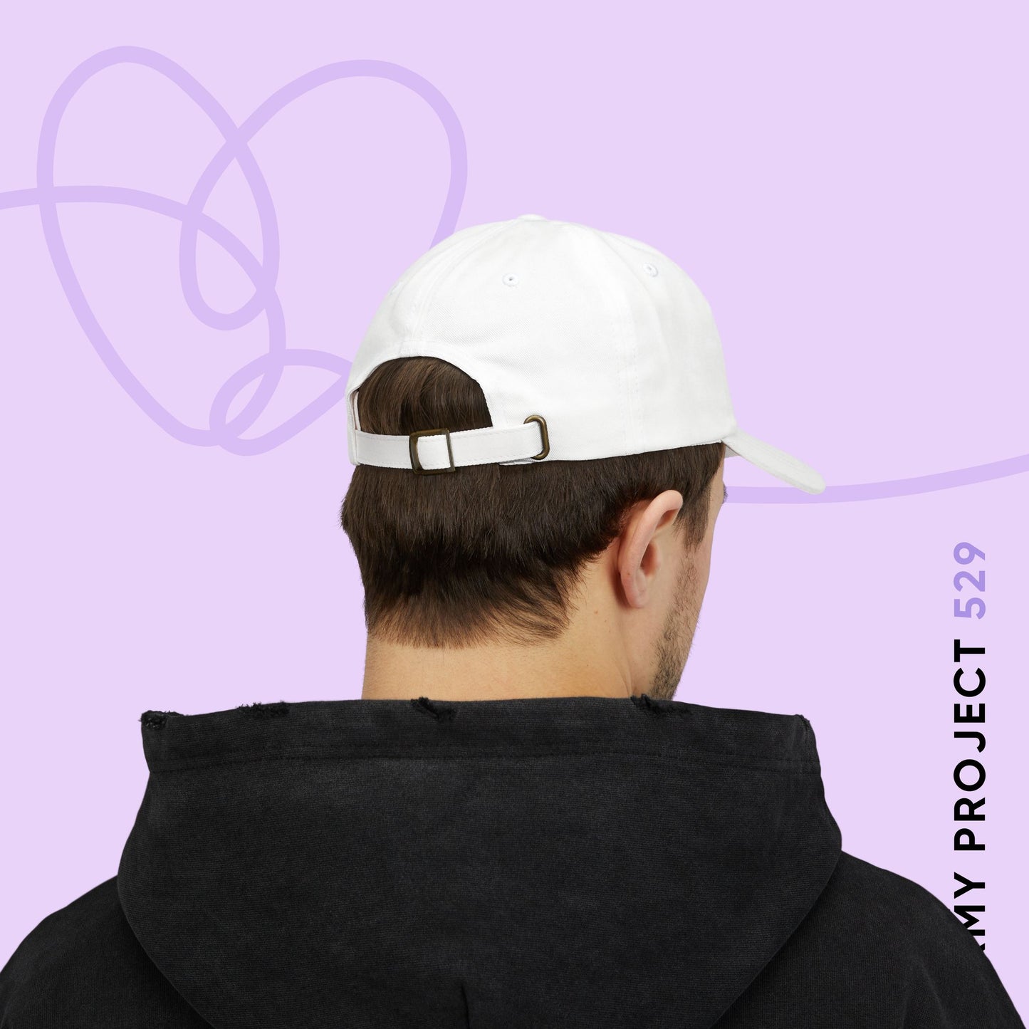 ARMY Project 529 Baseball Cap - Embroidered ARMY Merch - Bright White Unisex Hat