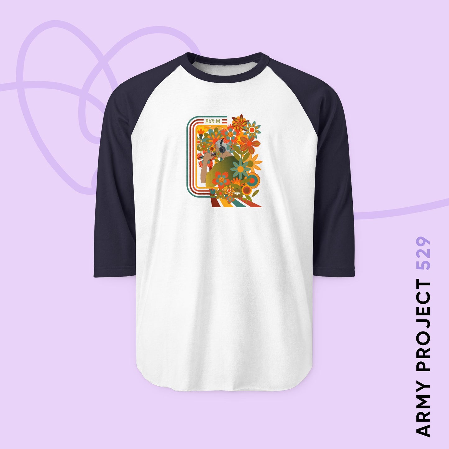 Namjoon 1970s Retro Series Unisex 3\4 Sleeve Baseball Tee
