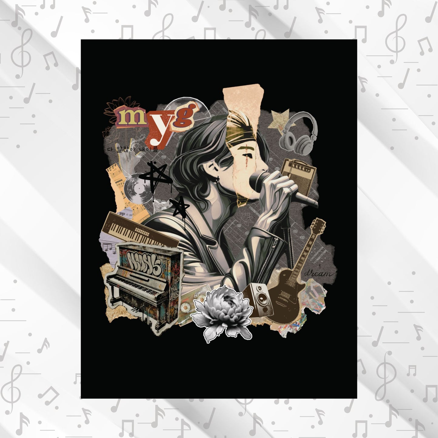 Yoongi 2010s Retro Series Matte Poster