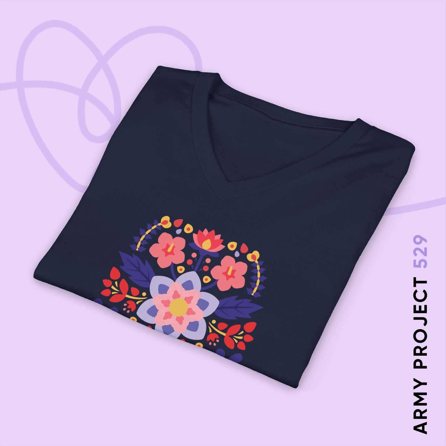 OT7 V-Neck Shirt - Until the Flowers Bloom - Unisex Jersey T-Shirt