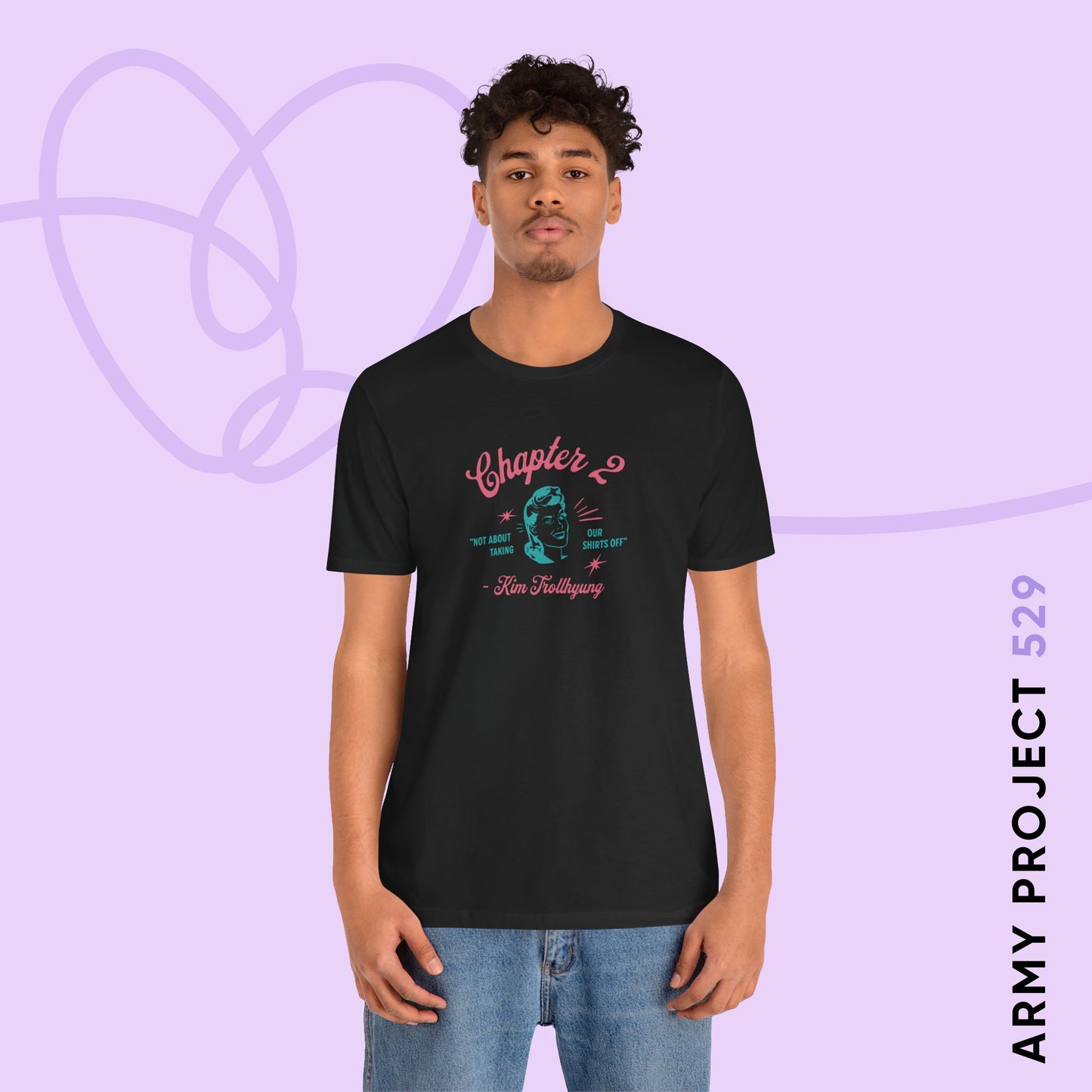 Taehyung Short Sleeve Shirt - 'Kim Trollhyung' - Fanmade BTS Merch - Unisex Jersey T-Shirt