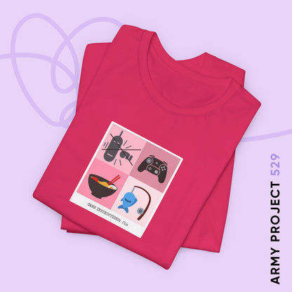 Jin Short Sleeve Shirt - Funny Fanmade BTS Merch - Care Instructions - Soft Unisex T-Shirt
