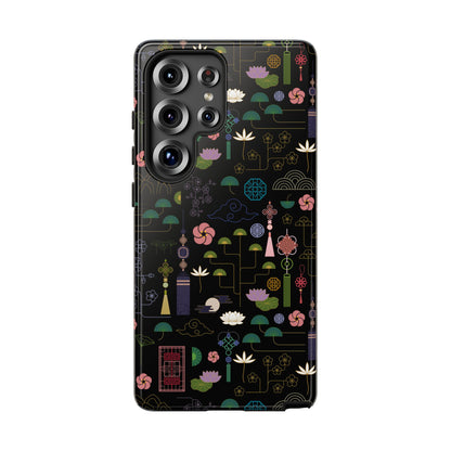 Norigae Night Garden Tough Phone Case - Elegant K-Pop Merch - iPhone, Galaxy, Pixel Cover