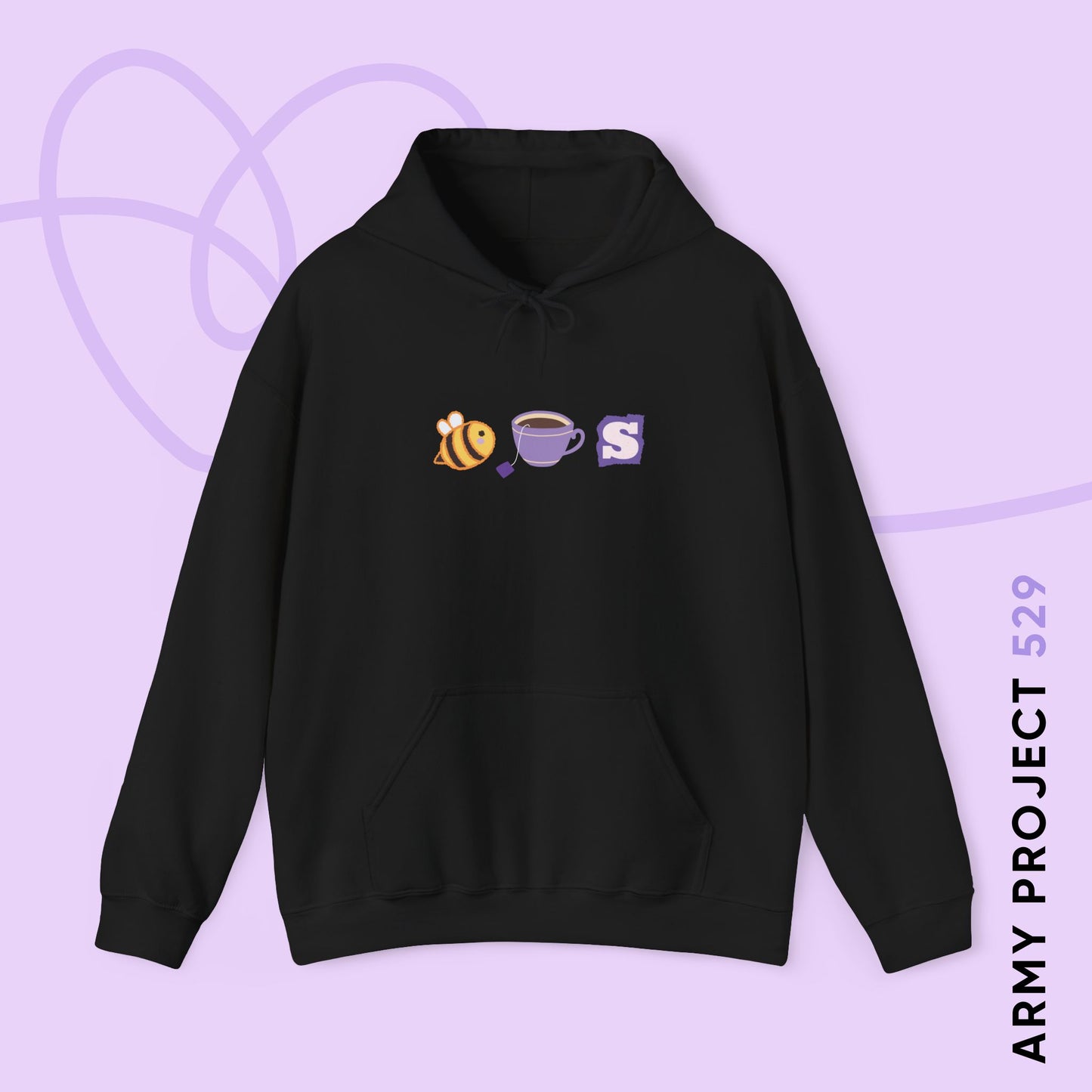 OT7 Hoodie - Bee Tea Ess - Fanmade BTS Merch - Cozy Unisex Sweatshirt