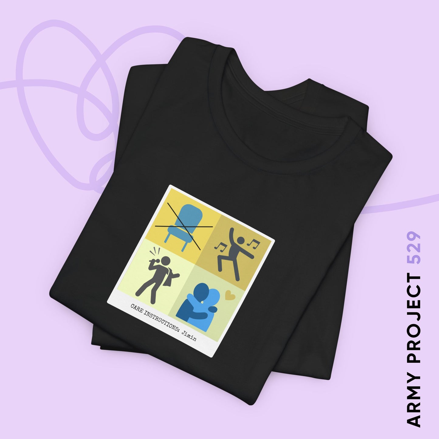 Jimin Care Instructions Unisex Jersey Short Sleeve Tee