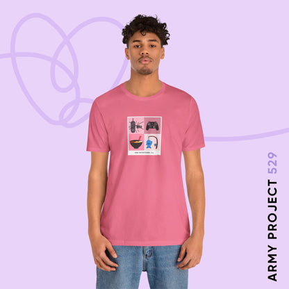 Jin Short Sleeve Shirt - Funny Fanmade BTS Merch - Care Instructions - Soft Unisex T-Shirt