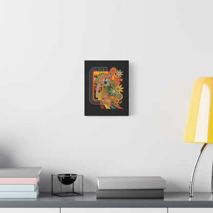 Namjoon Canvas Wall Art - Fanmade BTS Retro Series - 70s Bohemian Aesthetic - Framed Wall Decor