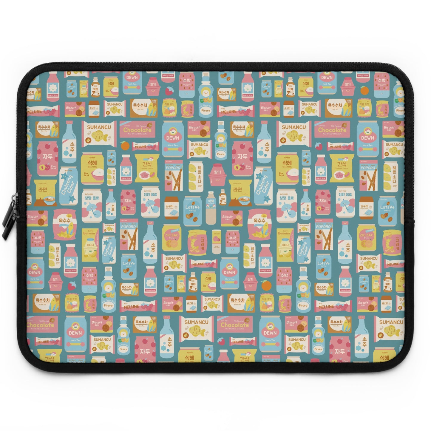 Sweet Pastel Korean Snacks Laptop Sleeve - Cute K-Pop Tech Accessories